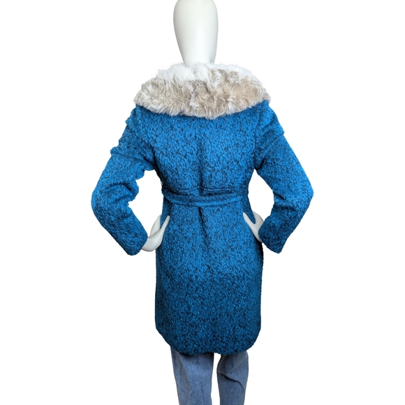 Vintage 1960s Mohair Coat with Real Fur Collar, Union Made, William Frohman - Picture 7 of 16